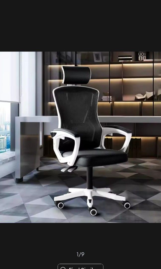 HXR High back Ergonomic office Chair Adjustable Gaming Chair Black Mesh Chair without foot rest can pick up near Yew tee mrt no delivery Furniture Home Living Furniture Chairs on Carousell