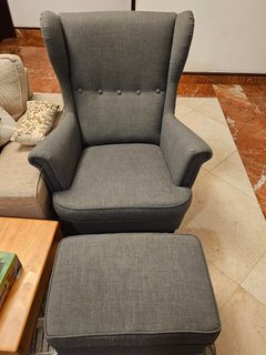 IKEA chair cover Aron dark blue 4x like Ekedalen Furniture Home Living Furniture Chairs on Carousell