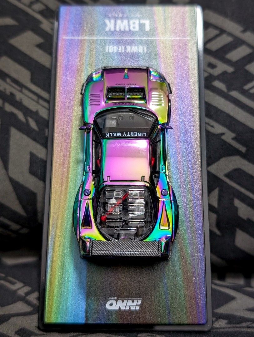 Inno64 Liberty Walk LBWK Ferrari F40 Chrome Silver CHASE CAR Hobby Expo ...