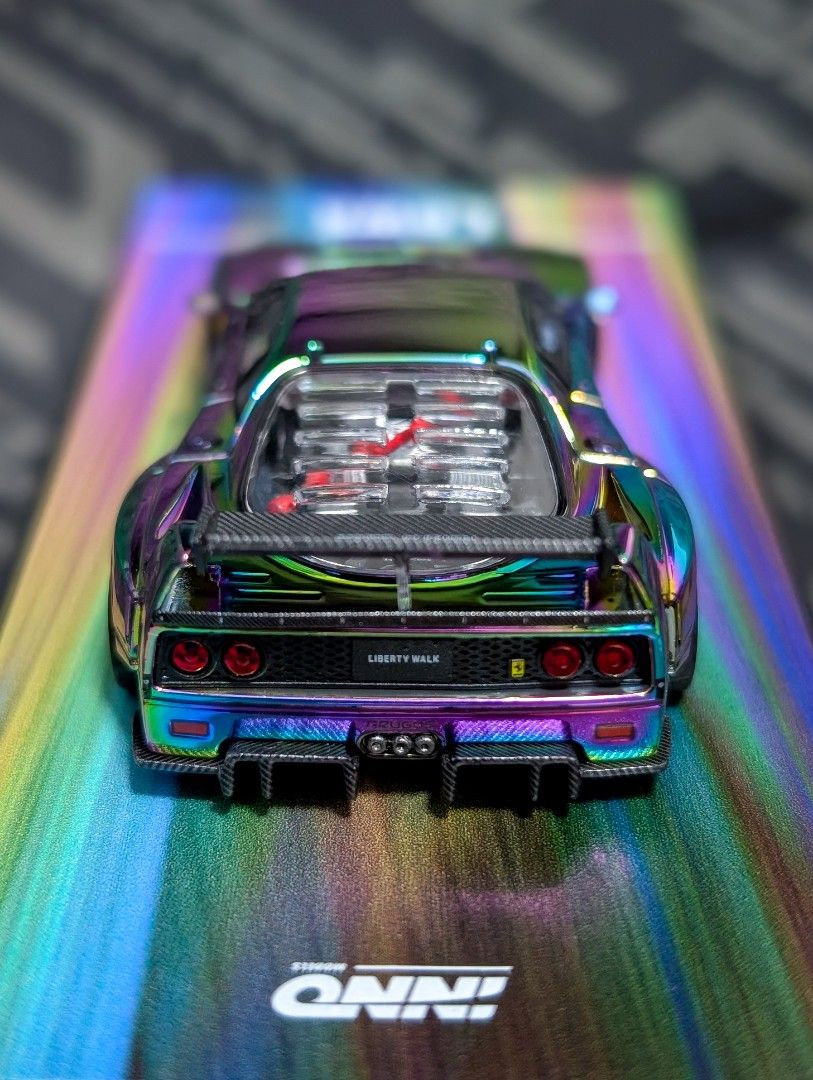 Inno64 Liberty Walk LBWK Ferrari F40 Chrome Silver CHASE CAR Hobby Expo ...