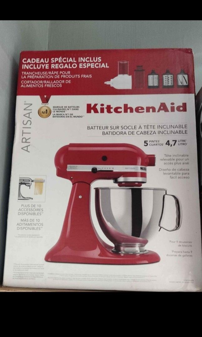 Kitchen aid artisan New (Category: Hand & Stand Mixers) located in Valenzuela. Submitted by iesel (Listing ID 1335441972, Image 1). Description: brand new,but the box is not presentable. Bought at USA.