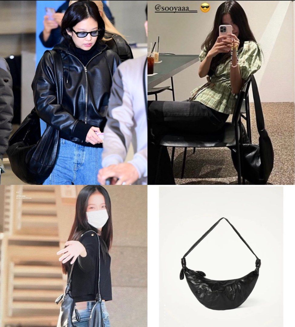 ⚜️Lemaire Croissant 🥐 bag (Category: Luxury Bags & Wallets) located in Makati City. Submitted by 90sangel (Listing ID 1335580650, Image 2). Description: •Item: Rare and hard to get, Lemaire croissant 🥐🥐 bag 🖤 as seen on famous k celebrities! •Size: Small, so nice! •Condition: Excellent! 💯 *This classic 🥐🖤LEMAIRE bag is part of the iconic Croissant family. It is made of soft lamb nappa leather, a fabric that is supple yet resistant. *The Sm