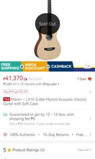 Little Martin LX1E - Travel Acoustic Guitar