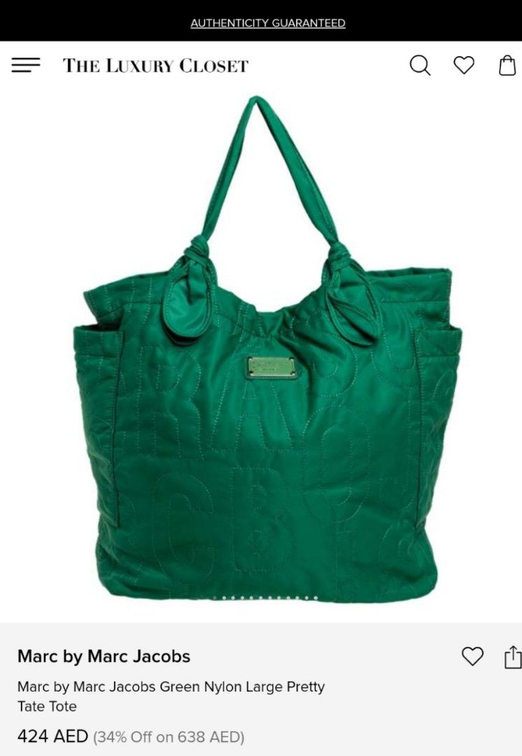 Marc by Marc Jacob's Large Tote Bag (Category: Luxury Bags & Wallets) located in Baguio. Submitted by PreiLoveMaria (Listing ID 1335491601, Image 2). Description: Marc by Marc Jacob's Tote Bag Excellent Condition Large to Large Capacity Please check detailed photos Length: 40 cm Width: 14 cm Height: 40 cm Handle Drop:20 cm Shipping via J&T only No COD and COP ❤️.