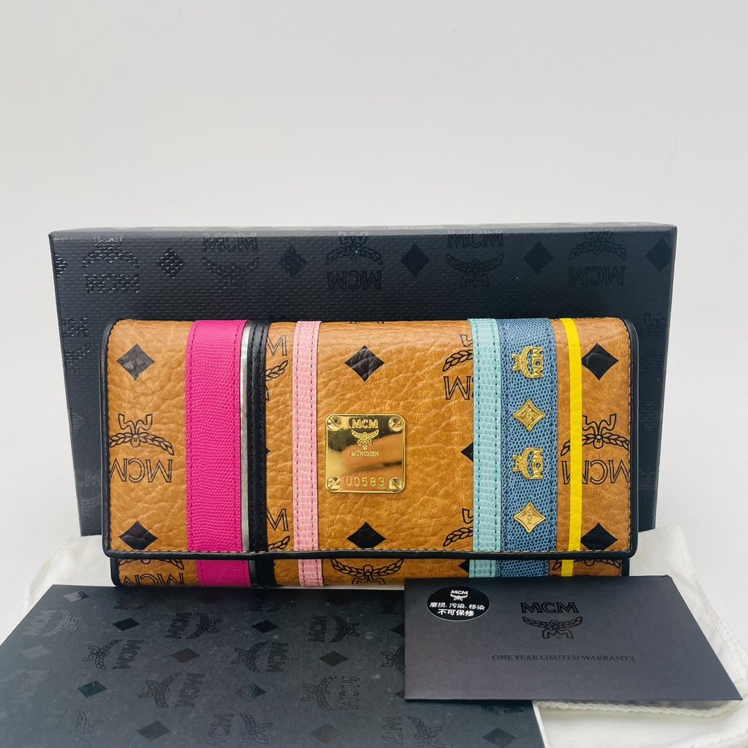 MCM Trifold Wallet Luxury Bags Wallets on Carousell