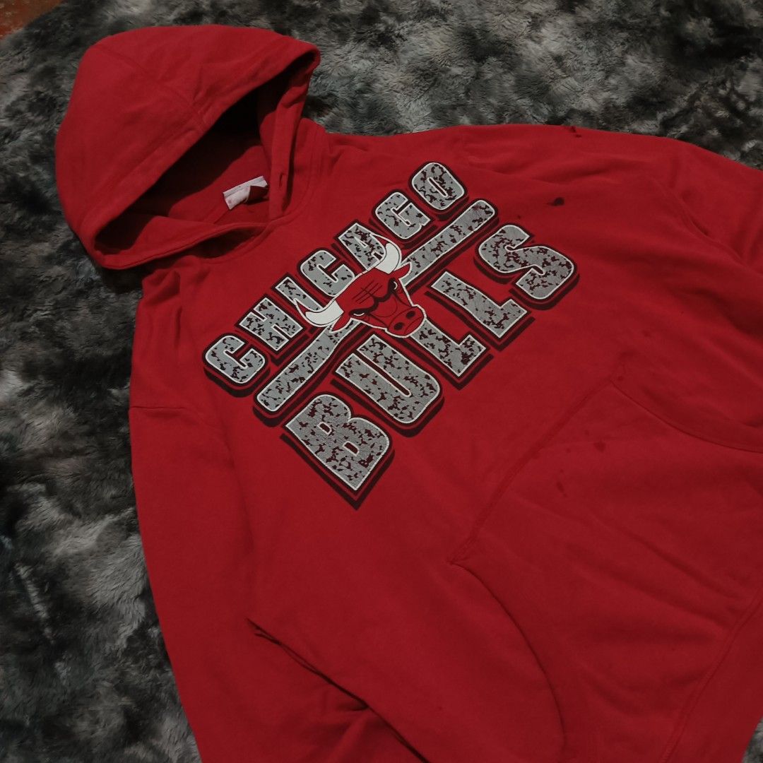 Mitchell & Ness Chicago Bulls Hoodie (Category: Hoodies) located in Taguig. Submitted by samethr1ft (Listing ID 1335416681, Image 2). Description: Mitchell & Ness Chicago Bulls Hoodie Condition: Good Size: XL Width: 25 Length:29 Issue: Pinholes 500 + Shipping Fee.