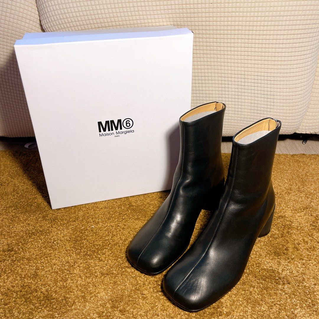 MM6 Maison Margiela square toe ankle boots Carousell