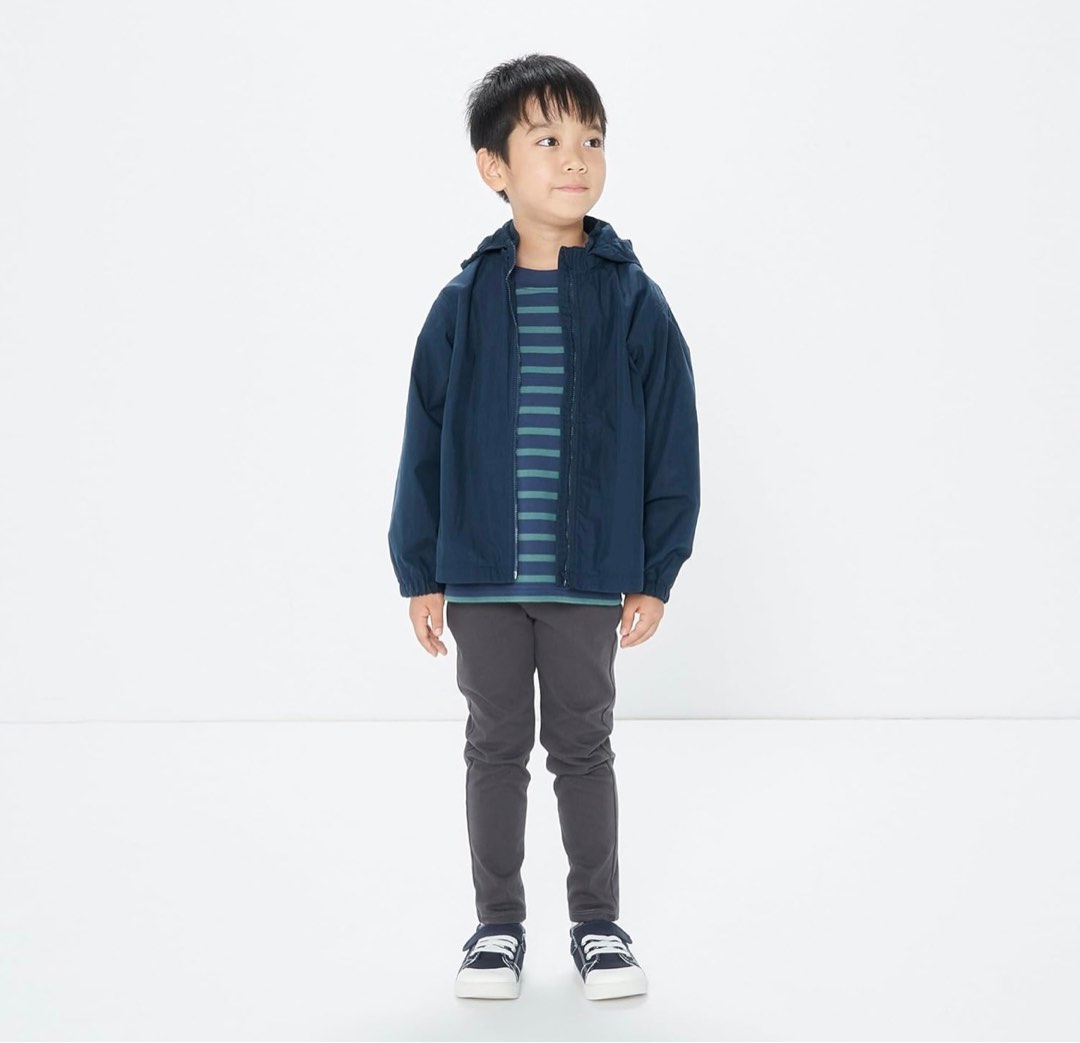MUJI Kids Water Repellant Rain Jacket Navy Babies Kids Babies Kids Fashion on Carousell