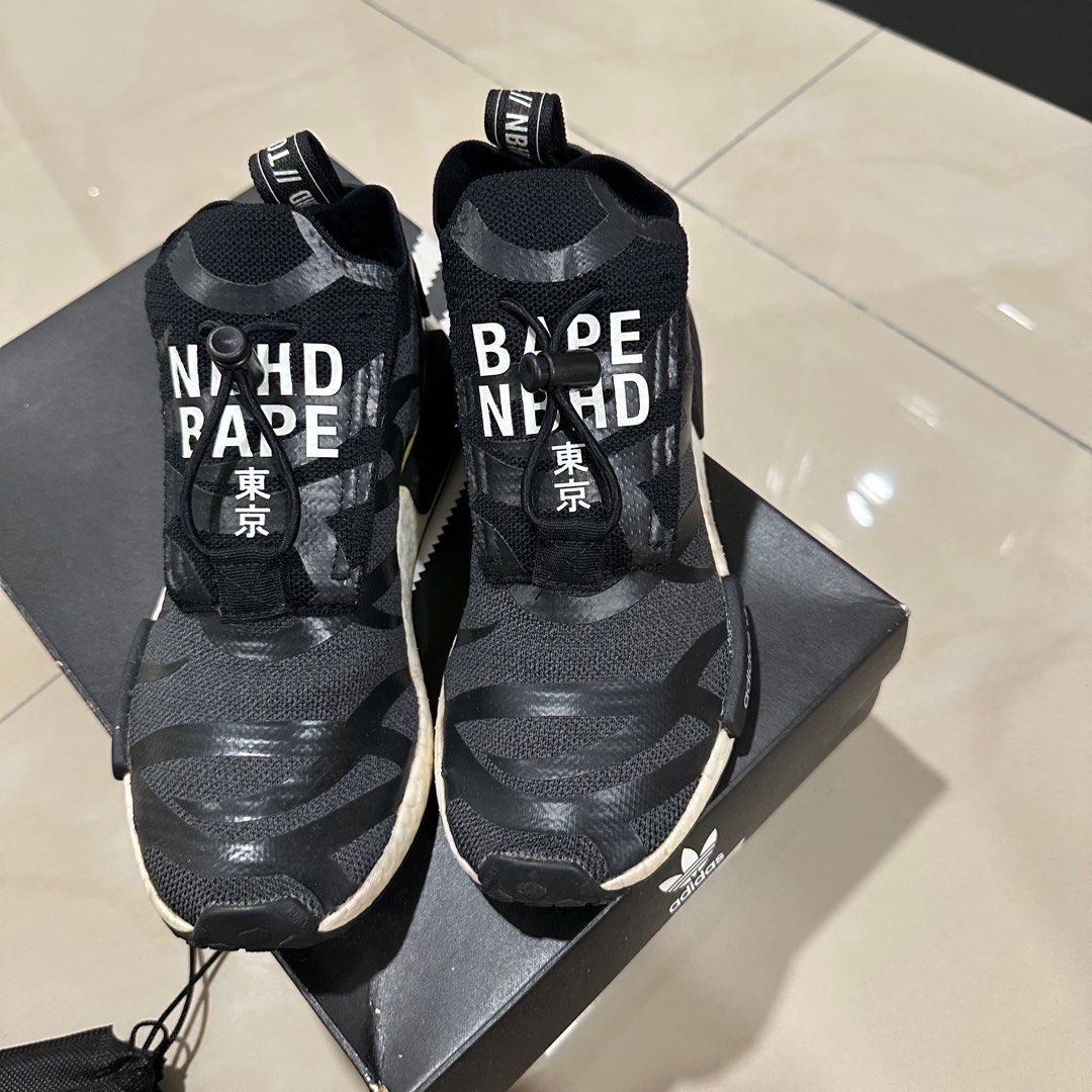 NEIGHBORHOOD x A Bathing Ape x adidas NMD TS1 Stealth EE9702 Women s Fashion Footwear Sneakers on Carousell