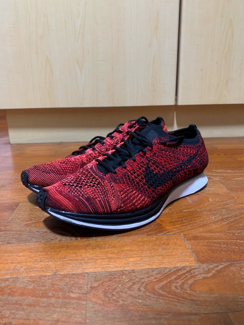 Nike Flyknit Racer Red Fire Rooster Men s Fashion Footwear Sneakers on Carousell