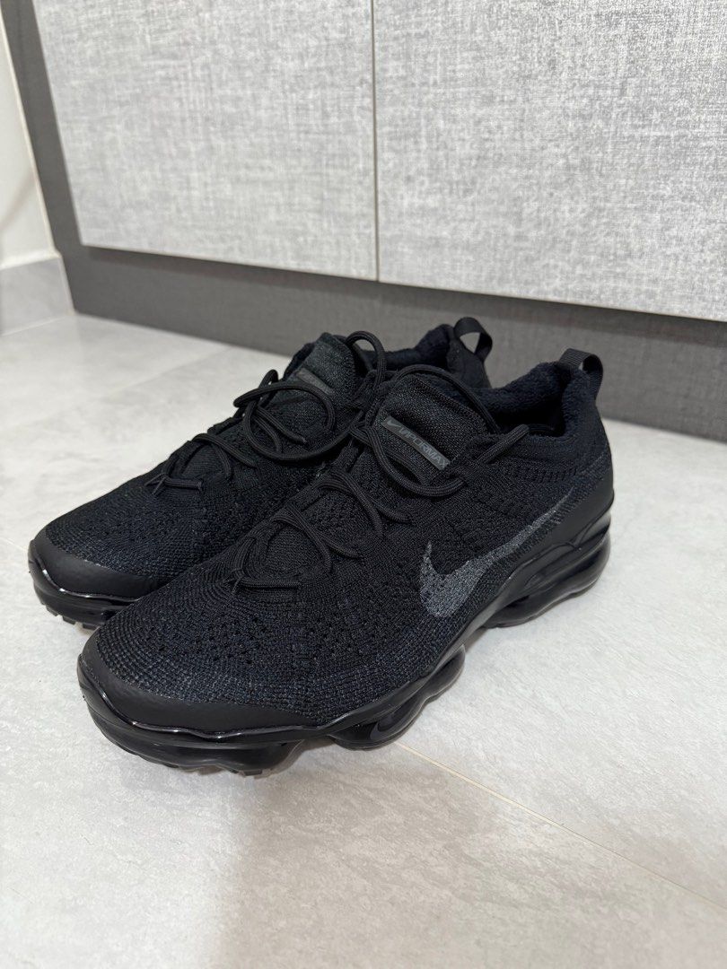 Nike Vapormax 2023 Flyknit Triple Black Men s Fashion Footwear Sneakers on Carousell