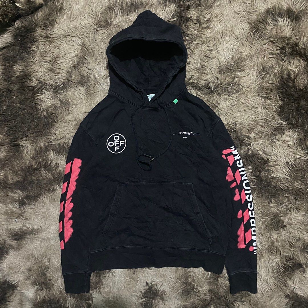 Off white impressionism hoodie black online