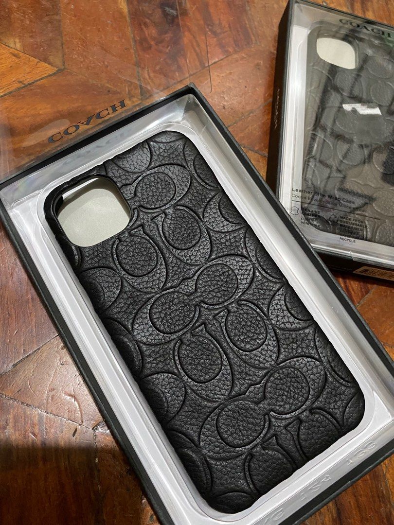 Original Coach Leather Case for iPhone 14 Plus / 15 Plus (Category: Cases & Sleeves) located in Manila. Submitted by razelysonn (Listing ID 1335552805, Image 2). Description: All original 101% with srp at the back a question you may ask again in the conversation Question: Is it original? Answer: It is, 101% ORIGINAL FIXED PRICE / 1,500 EACH.