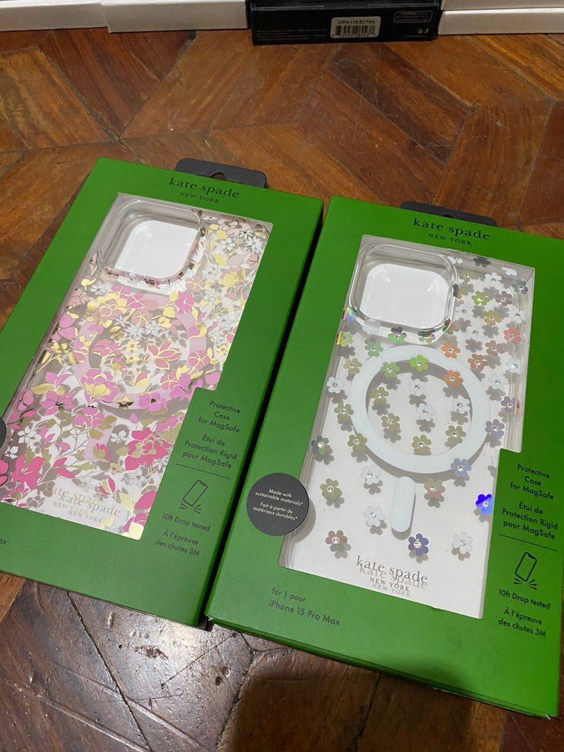 Original Kate Spade MagSafe Case for iPhone 15 Pro Max (Category: Cases & Sleeves) located in Manila. Submitted by razelysonn (Listing ID 1335565810, Image 1). Description: All original 101% with srp at the back a question you may ask again in the conversation Question: Is it original? Answer: It is, 101% ORIGINAL ₱1,500 each FIXED PRICE .