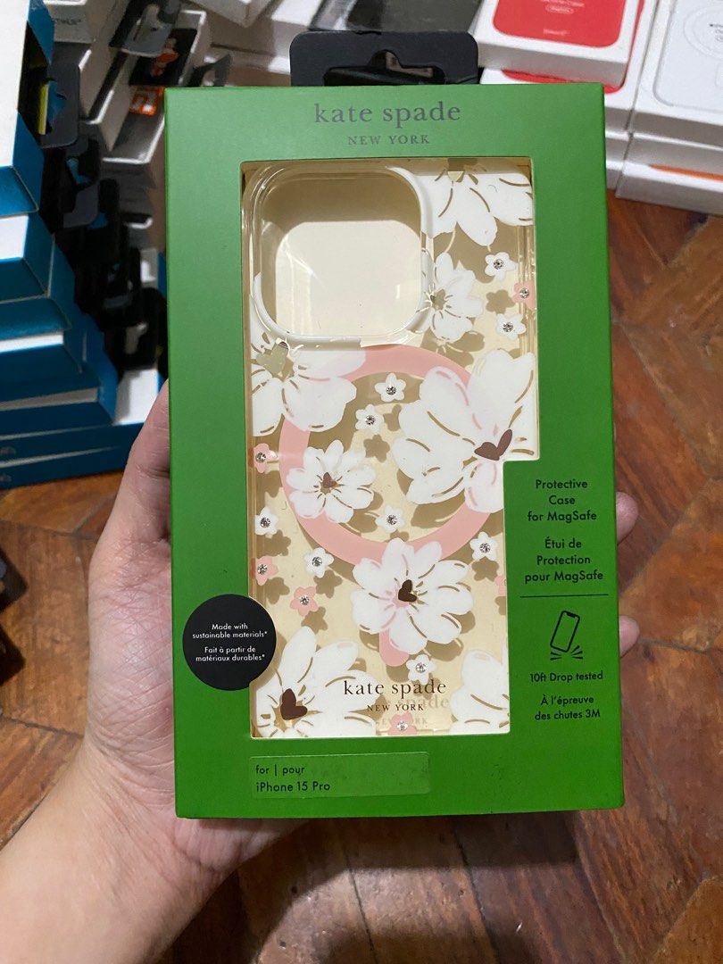 Original Kate Spade MagSafe Case for iPhone 15 Pro (Category: Cases & Sleeves) located in Manila. Submitted by razelysonn (Listing ID 1335567890, Image 1). Description: All original 101% with srp at the back a question you may ask again in the conversation Question: Is it original? Answer: It is, 101% ORIGINAL FIXED PRICE .