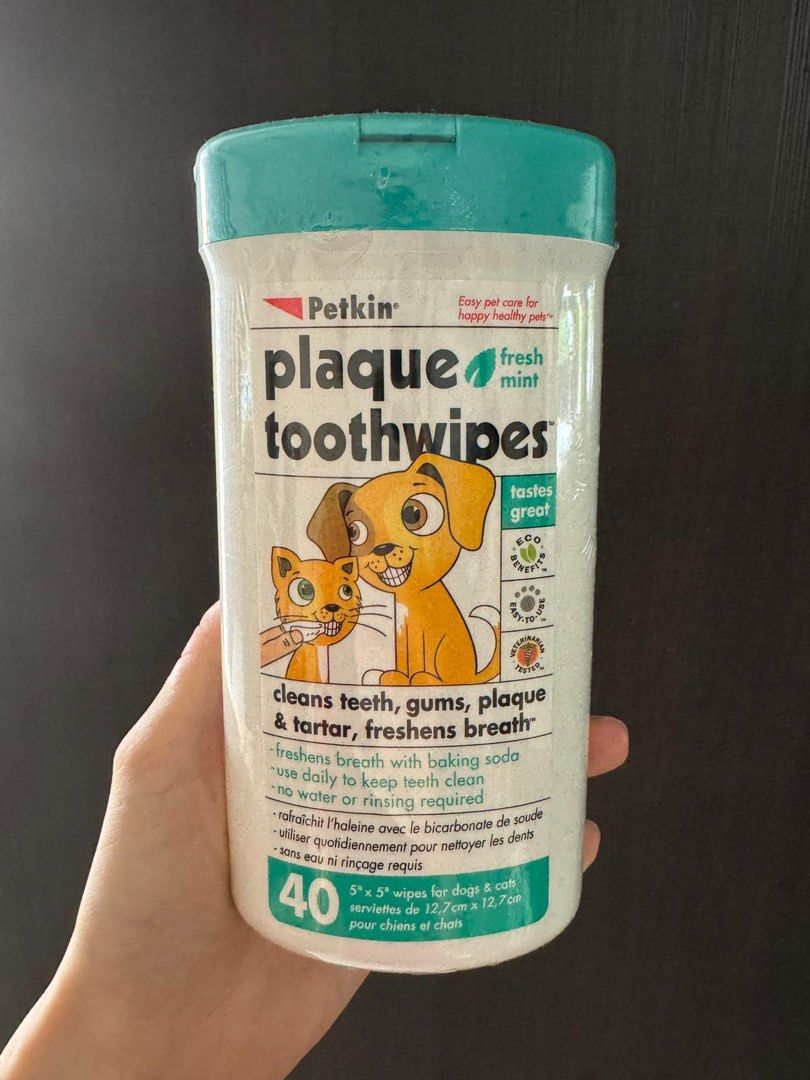 Petkin tooth wipes Pet Supplies Health Grooming on Carousell