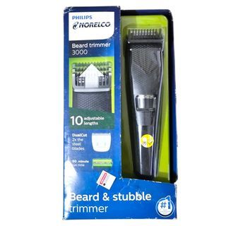 Philips Norelco Beard Trimmer and Hair Clipper, Cordless Grooming, Rechargeable, Adjustable Length, Beard Trimmer And Hair Clipper, No Blade Oil Needed, BT3210/41
