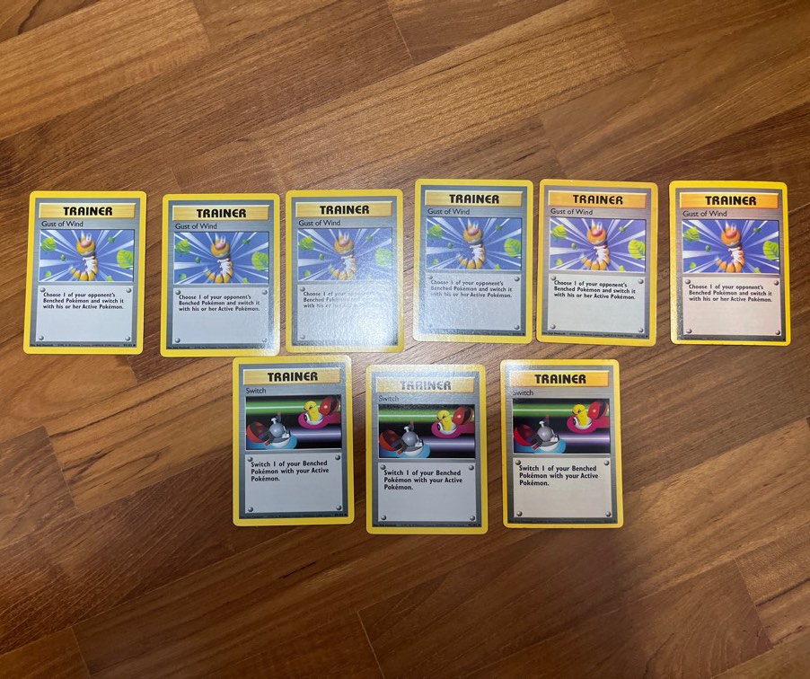 Pokmon Trainer cards (Gust of wind / switch), Hobbies & Toys, Memorabilia  & Collectibles, Fan Merchandise on Carousell