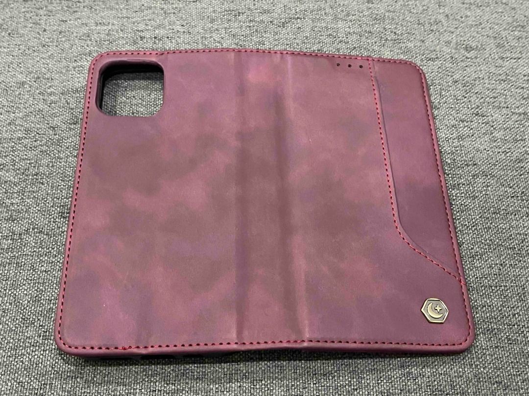 Pola Luxury Leather Flip Wallet Case iPhone Cover Coque Red