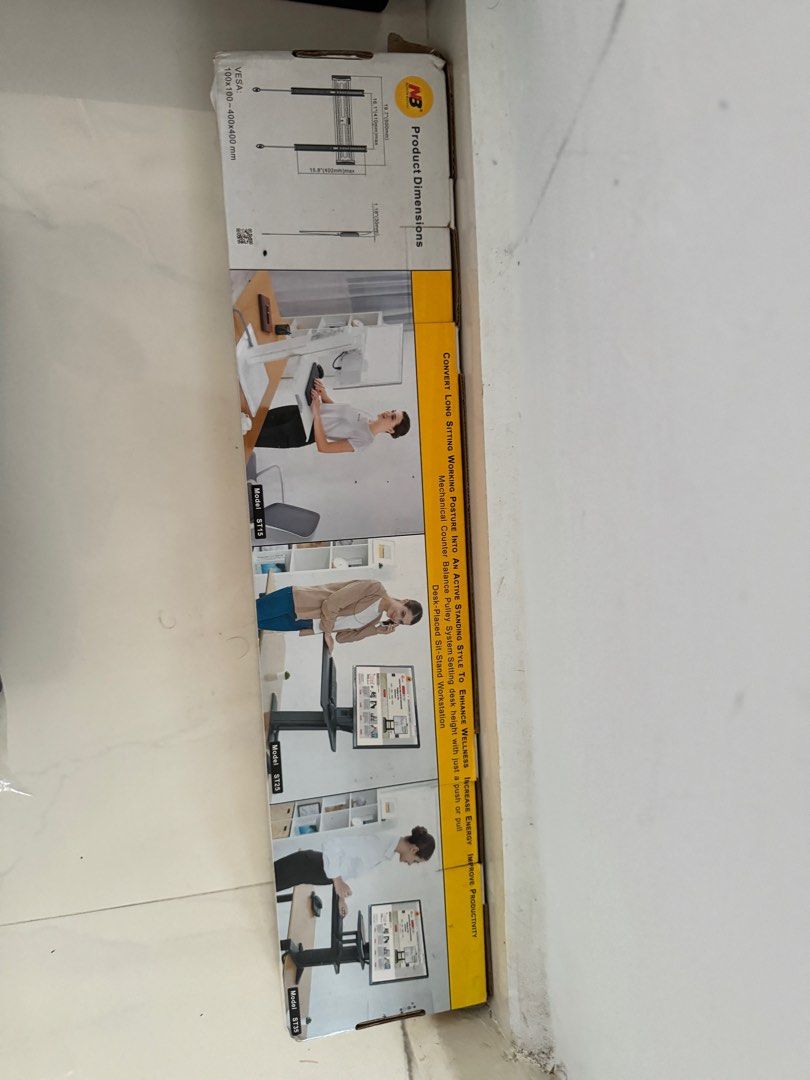 Portable standtable (Category: Tables & Sets) located in Singapore. Submitted by girlsohgirls (Listing ID 1335530613, Image 2). Description: Not opened or used with box condition as seen in pic Can put in your existing table to convert into stand table with this mechanical pulley system table .