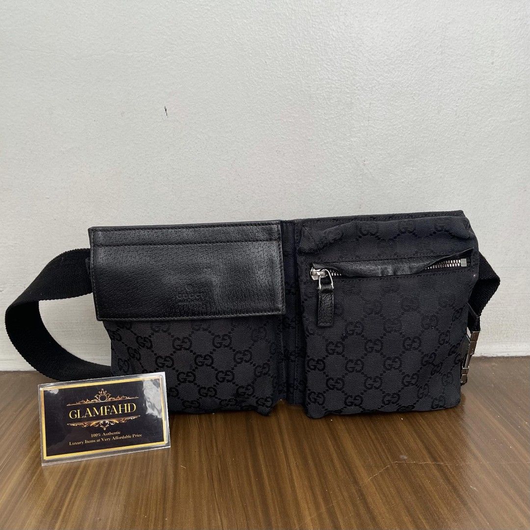 Pre Owned Authentic GUCCI Canvas Beltbag