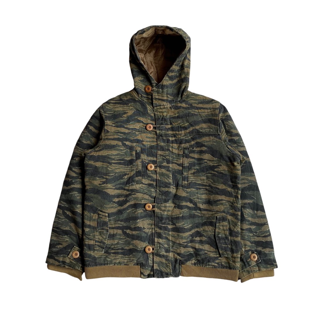 Rapidly Tiger Stripe Pullover Jacket, Fesyen Pria, Pakaian Baju