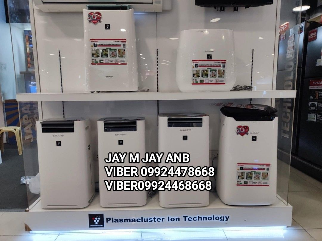 💯SHARP AIR PURIFIERS PROMO Speed deodorizing / Dehumidifying Function (Category: Air Purifiers & Dehumidifiers) located in Makati City. Submitted by jmpaner (Listing ID 1335523084, Image 1). Description: 💯SHARP AIR PURIFIERS PROMO Speed deodorizing / Dehumidifying Function MODELS ▫️FP-J30E-A (23 sqm) 💵5,190 ▫️FP-J60E-W (48 sqm) 💵13,990 ▫️DW-E16FP-W ( 26 sqm ) DEHUMIDIFIER 💵16,100 ▫️KC-G40E-W (26 sqm) 💵16,890 ▫️KC-G50E-W (38 sqm) 💵19,190 ▫️