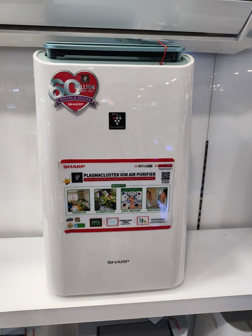 💯SHARP AIR PURIFIERS PROMO Speed deodorizing / Dehumidifying Function (Category: Air Purifiers & Dehumidifiers) located in Makati City. Submitted by jayann. (Listing ID 1335524229, Image 3). Description: 💯SHARP AIR PURIFIERS PROMO Speed deodorizing / Dehumidifying Function MODELS ▫️FP-J30E-A (23 sqm) 💵6,190 ▫️FP-J60E-W (48 sqm) 💵13,990 ▫️DW-E16FP-W ( 26 sqm ) DEHUMIDIFIER 💵16,100 ▫️KC-G40E-W (26 sqm) 💵16,890 ▫️KC-G50E-W (38 sqm) 💵19,190 ▫️