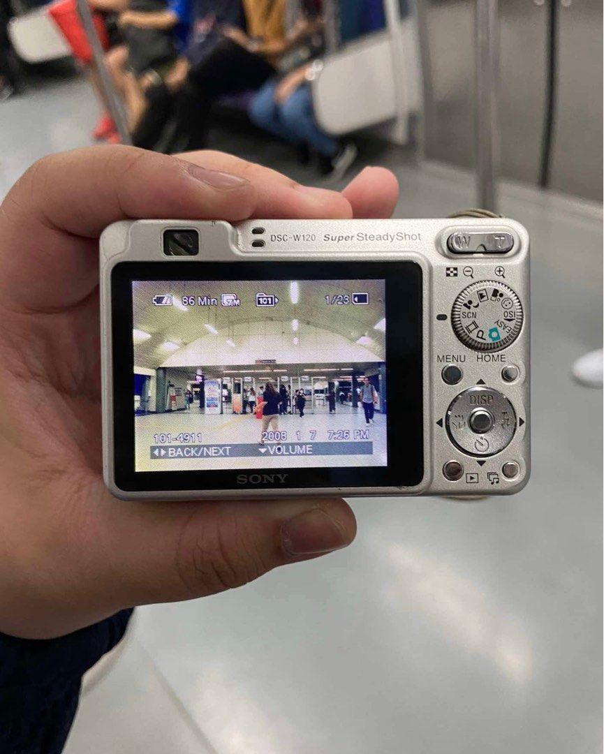 sony cybershot dsc w-120 (Category: Cameras) located in Quezon City. Submitted by pikachai31 (Listing ID 1335542891, Image 2). Description: song cybershot dsc w-120 - new charger - type c memory stick reader - 2 batteries - 8gb memory stick duo pro duo body condition: 9/10 🥸 no issue can do meetup around sm north edsa and trinoma.