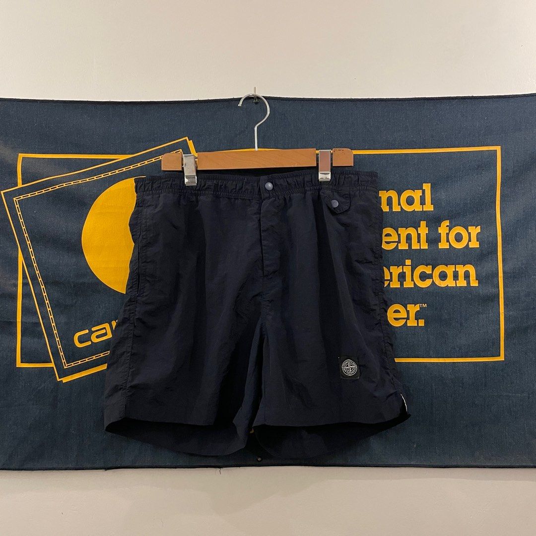Stone Island Nylon Short Color Navy Blue Men s Fashion Bottoms Shorts on Carousell