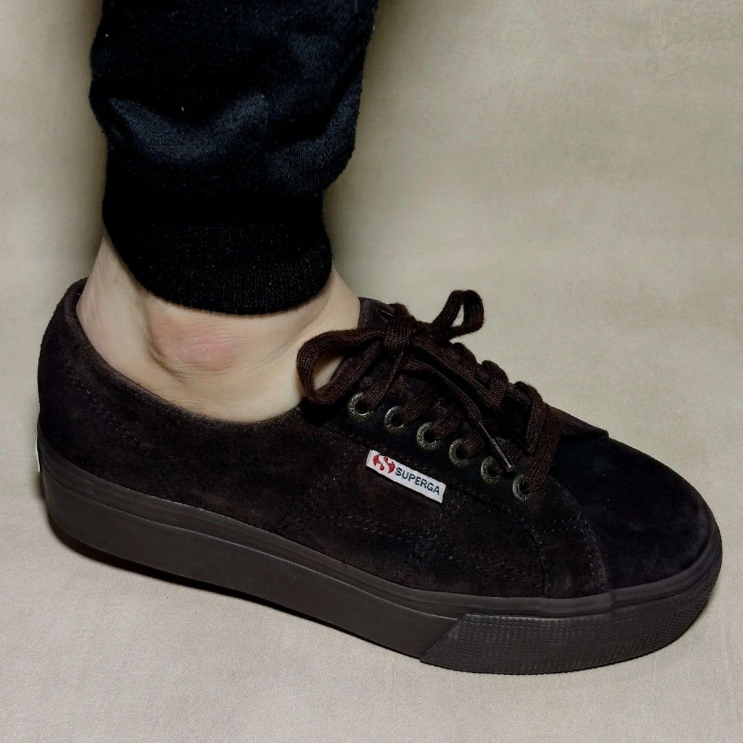 SUPERGA TRAINERS FULL DARK CHOCOLATE/DARK BROWN