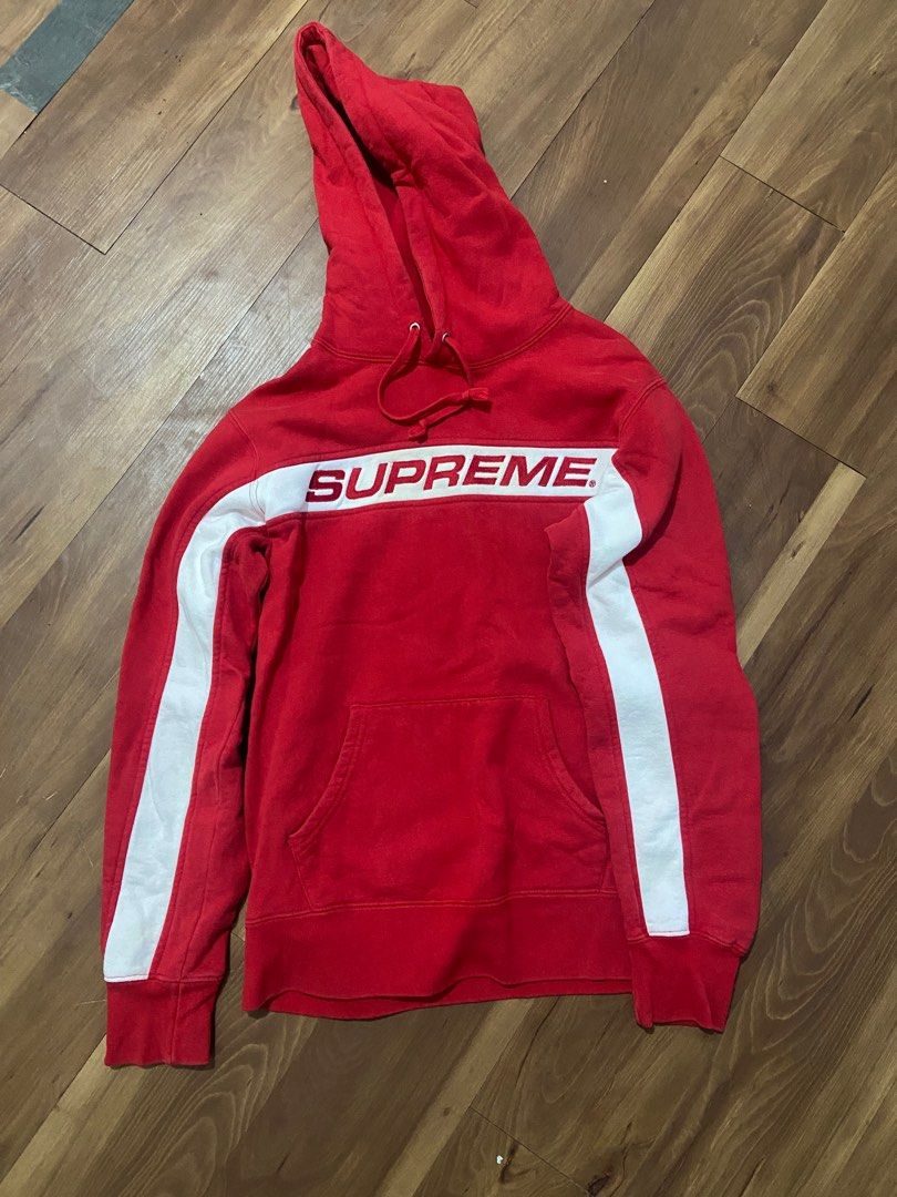 Supreme full stripe hoodie outlet
