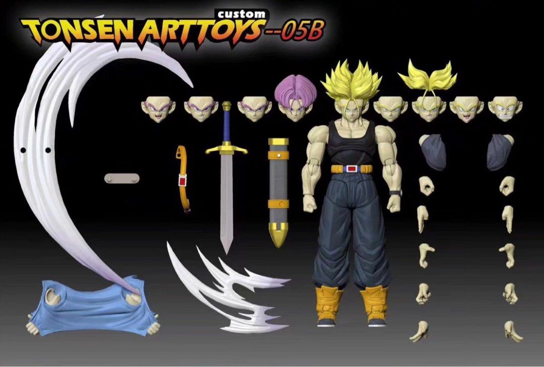 tonsen art toys 05B dragon ball trunks not son gouku shf s.h. 
