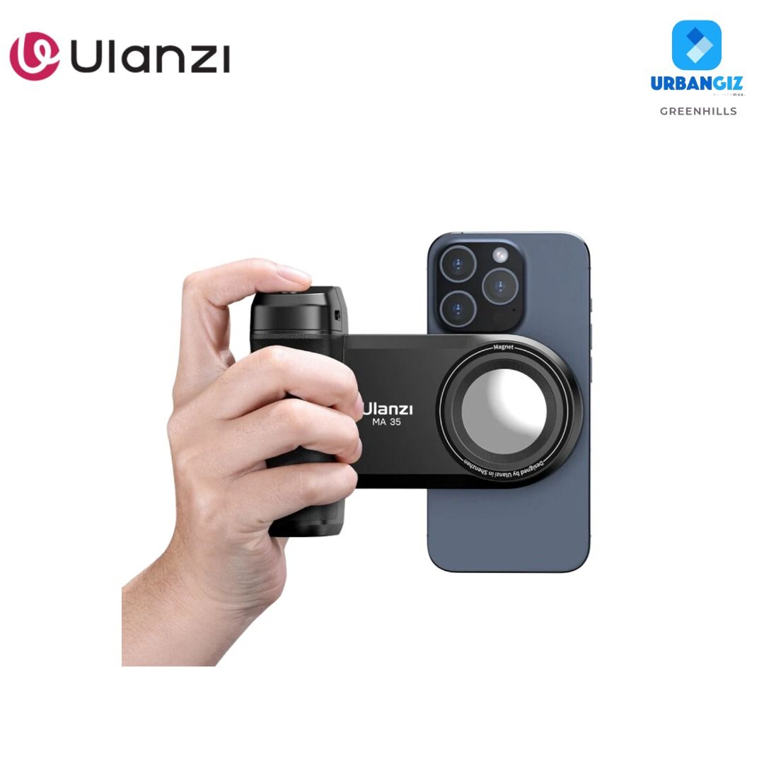 ULANZI MA35 MAGSAFE BT SHUTTER+GRIP (Category: Camera Bags & Carriers) located in San Juan City. Submitted by urbangiz_greenhillsmall (Listing ID 1335533386, Image 2). Description: about this item: Features Balance & Stability: Bridge the gap in photography performance. MA35 Camera Grip turns your phone into a pro-level camera that's always with you. Magnetic or Phone Clamp Connection: The MA35 Grip magnetic accessories feature a secure magnetic 