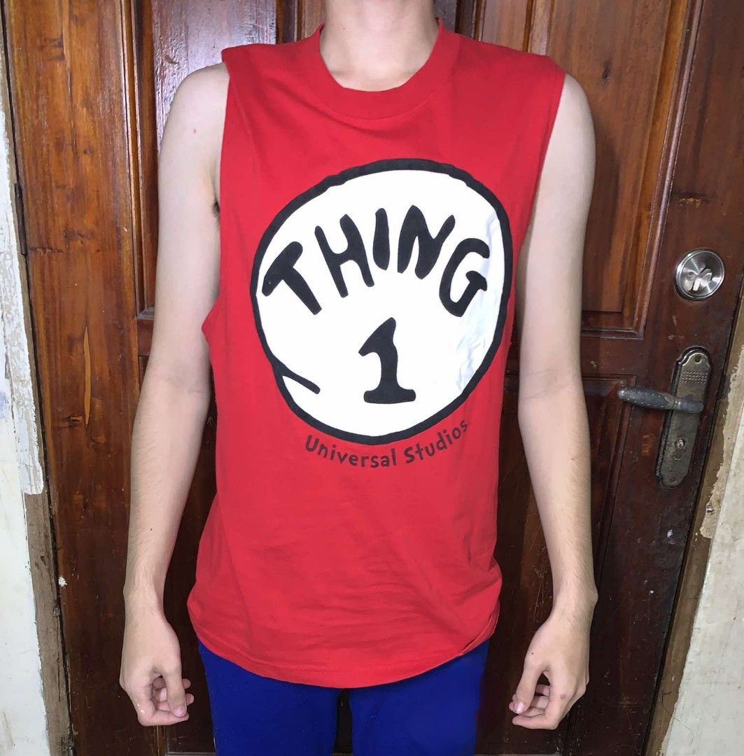 Universal Studios Official Shirt (Category: Activewear) located in Mandaue City. Submitted by DREAD032 (Listing ID 1335529142, Image 2). Description: Universal Studios Official Shirt From The Movie Cat In The Hat Character Thing 1 &Thing 2 All Original Like New No Issues Size Medium Dimensions Refer To Pictures Embossed Puff Print Free Shipping Thru LBC Branch Pick Up Only..