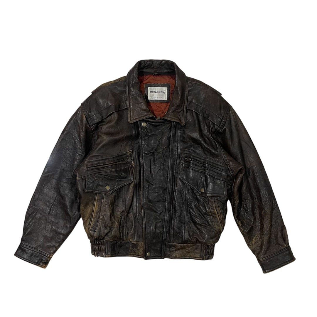 Vintage brand leather jacket cheap