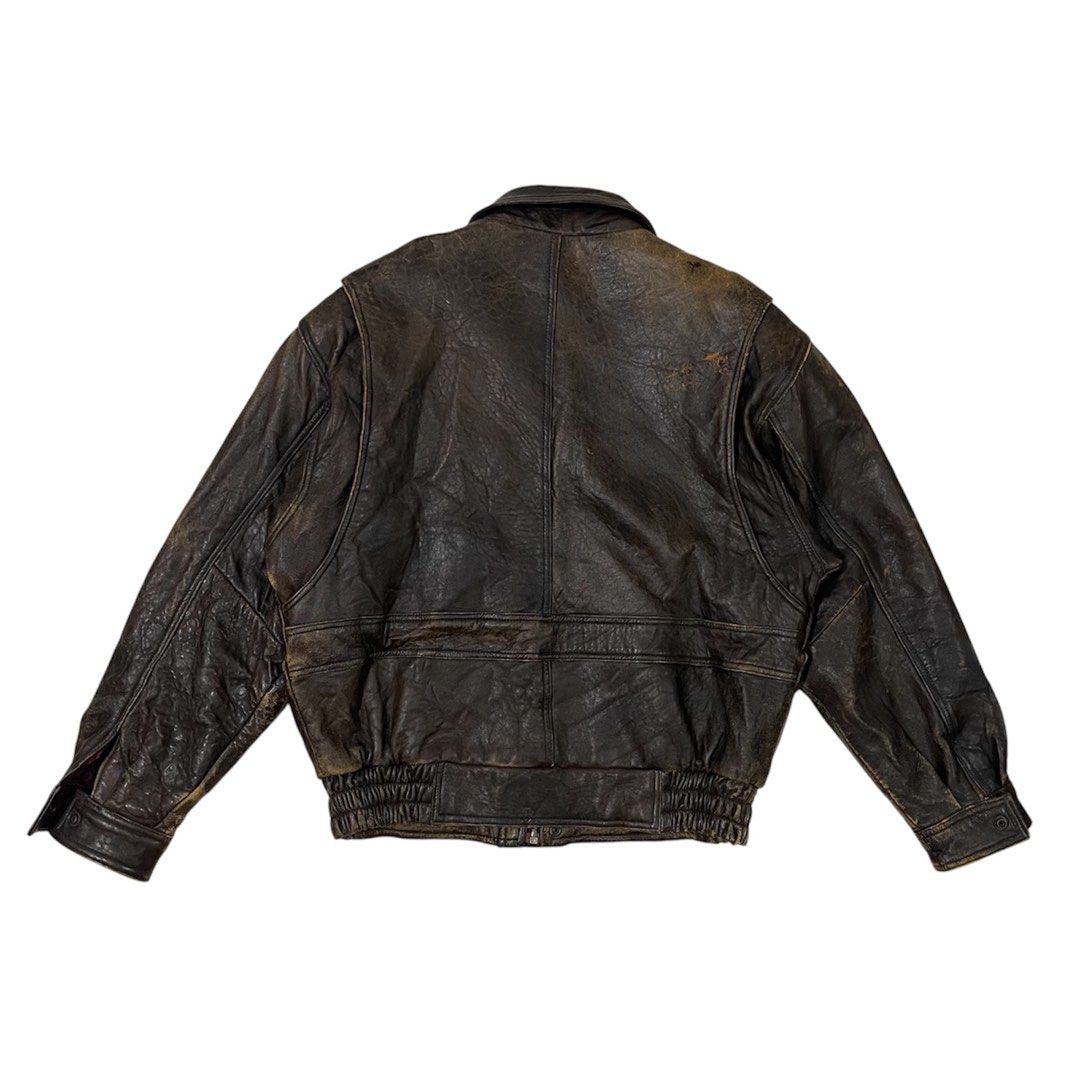 VINTAGE LEATHER JACKET DRADON OF SILK ROAD BRAND