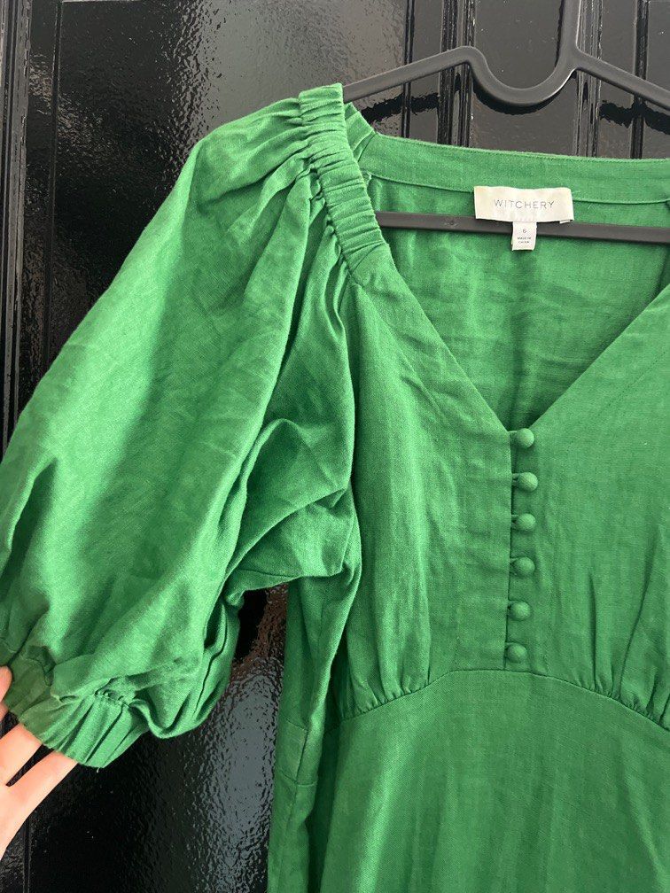 green dress witchery Green Boho Half Sleeve Dress – Kim Rose Fashions main image 1