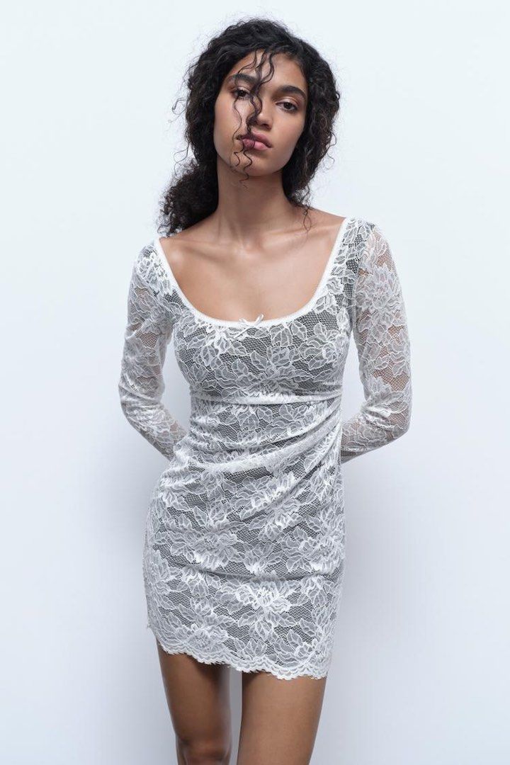 Zara short lace dress top