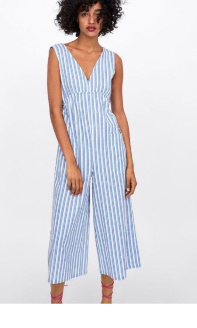 Zara striped romper best sale