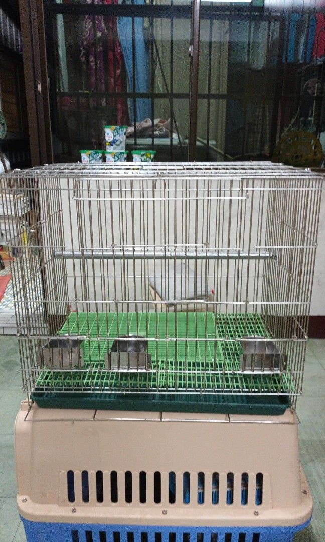 二尺白鐵鳥籠附三個鐵碗一根磨指棍, 寵物用品, 寵物及其他在旋轉拍賣 二尺白鐵鳥籠附三個鐵碗一根磨指棍, 寵物用品, 寵物及其他在旋轉拍賣