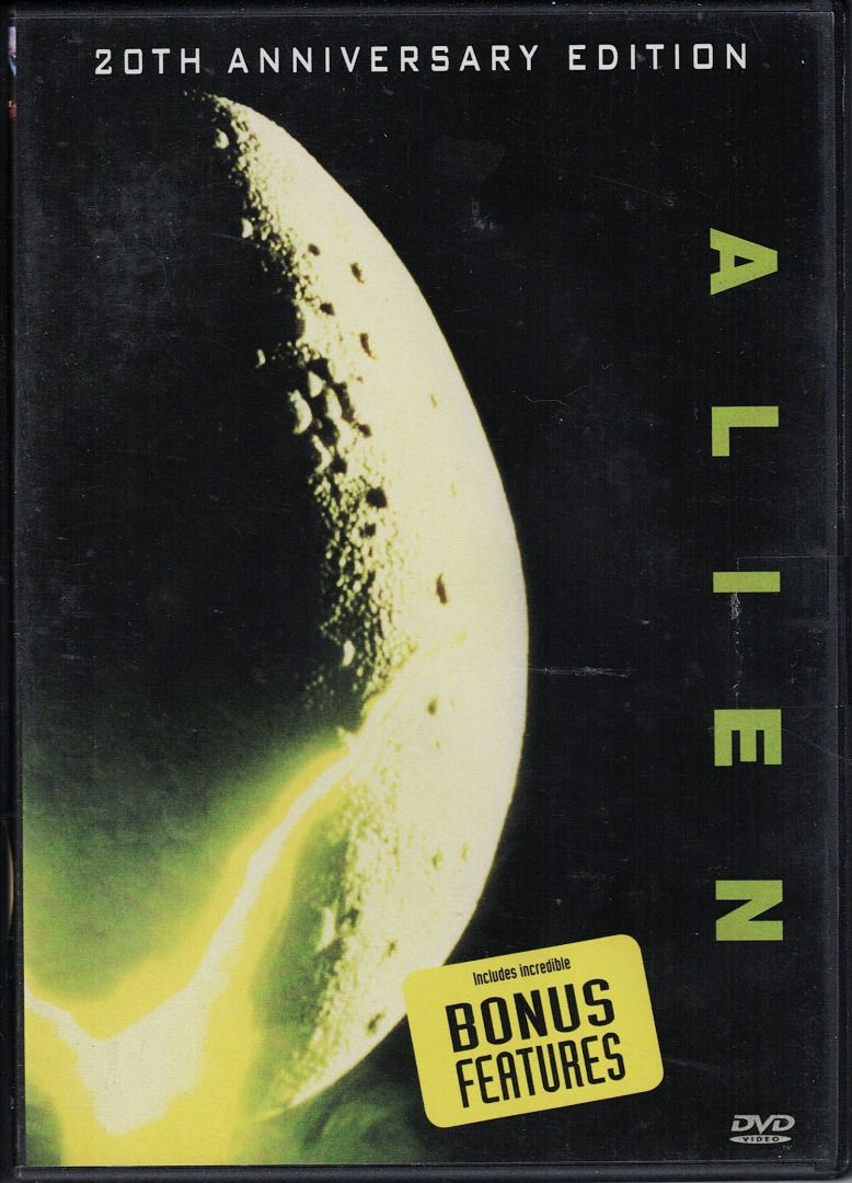 Alien ***original dvd*** (Category: CDs & DVDs) located in Pasig City. Submitted by armcjay (Listing ID 1335649209, Image 1). Description: This is a pre-owned, authentic item, from my own DVD collection. The disk may contain minor scratches, marks or dirt, and is playable with commercial DVD players and computers. I don't sell defective item here. No return / no exchange..