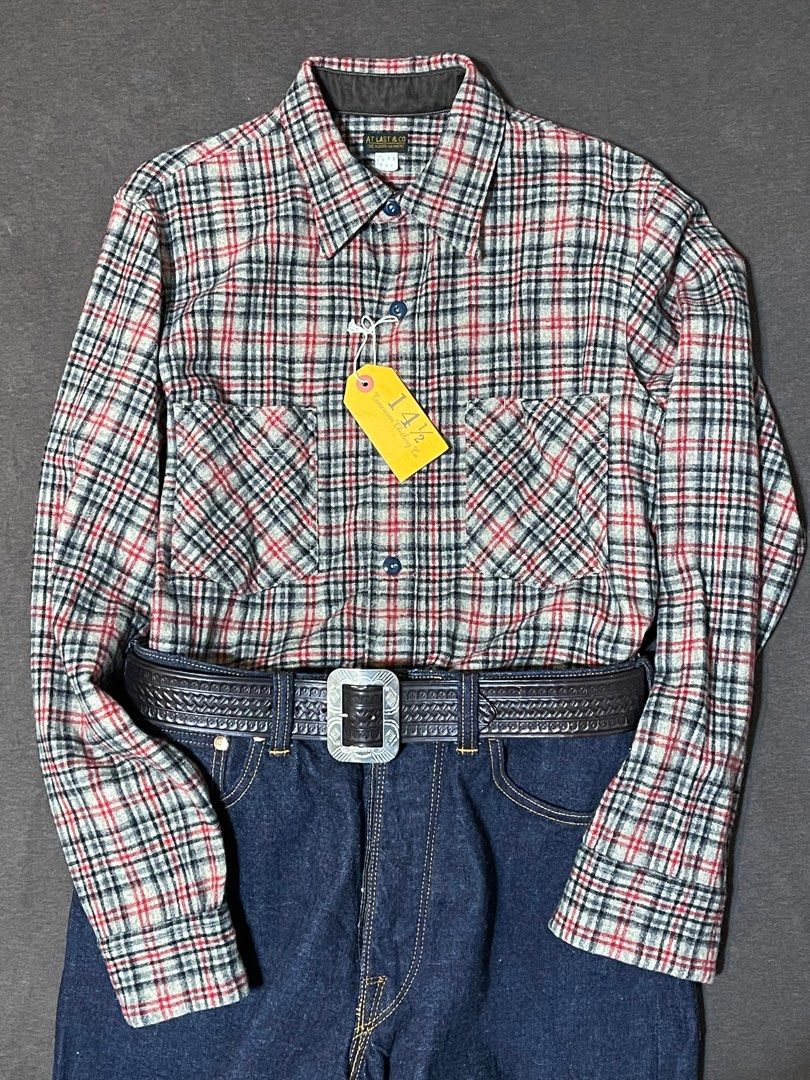トップス atlast&co butcher products wool shirt Atlast & Co Butcher Products Wool Shirt Olive Khaki Size 16