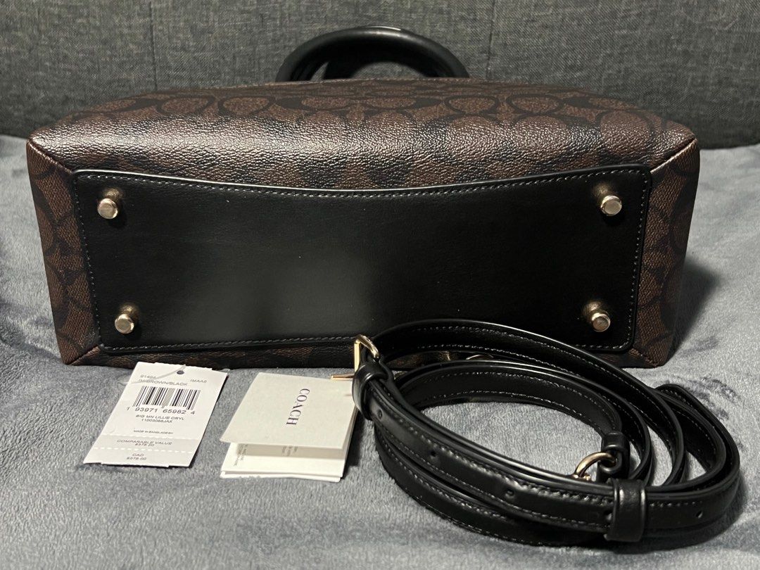 Authentic Coach Mini Lillie Carryall (Category: Luxury Bags & Wallets) located in Tayabas. Submitted by kriskross18 (Listing ID 1335704023, Image 3). Description: I’m selling my Coach bag, which I used only twice. I purchased it for 10,500. Color: Black/Brown It has no flaw. Reason for selling: it’s no longer my style..