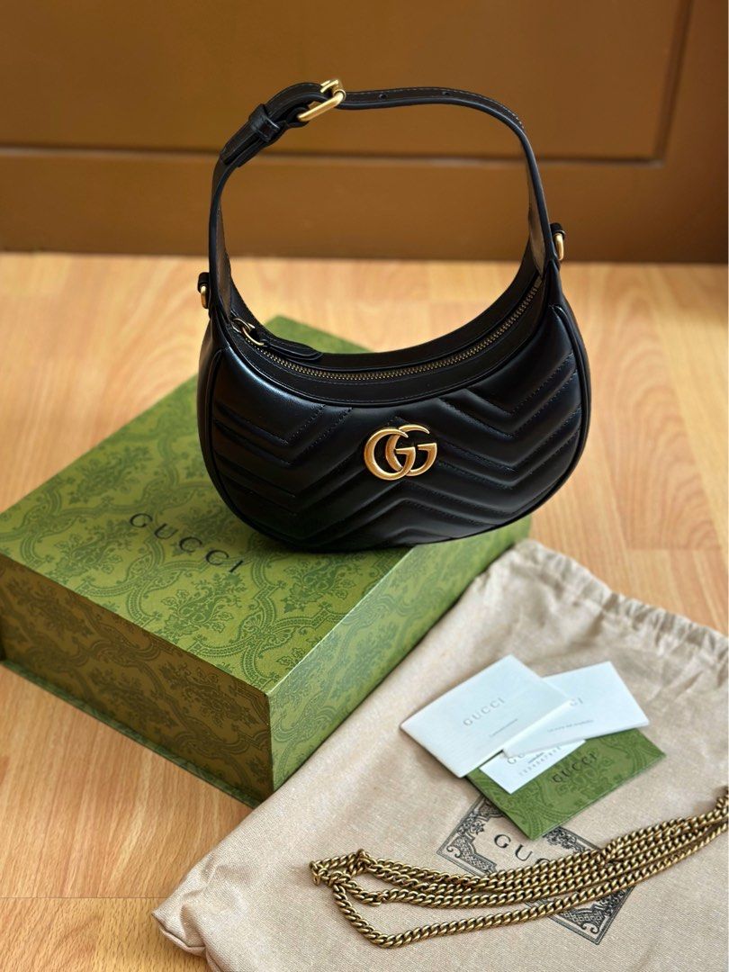 Authentic Gucci Marmont Mini Half Moon