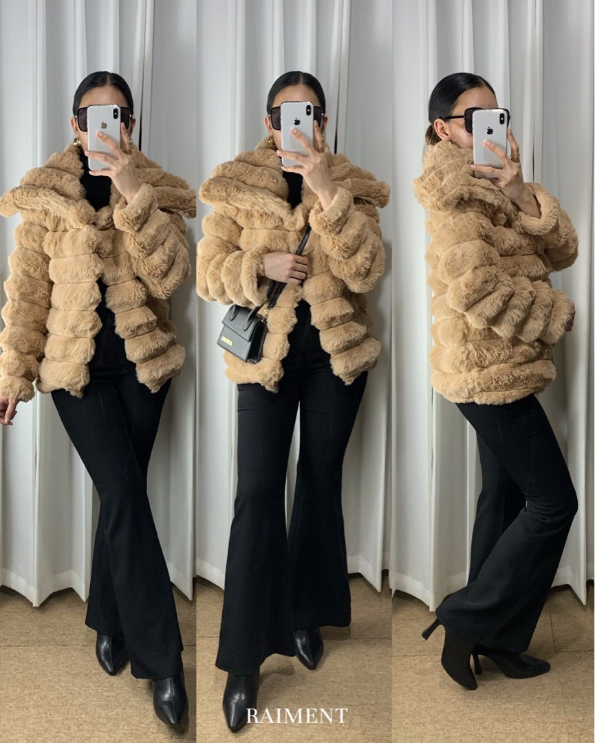 AVAILABLE Faux fur coat Lightweight coat Please read first the description below Women s Fashion Coats Jackets and Outerwear on Carousell