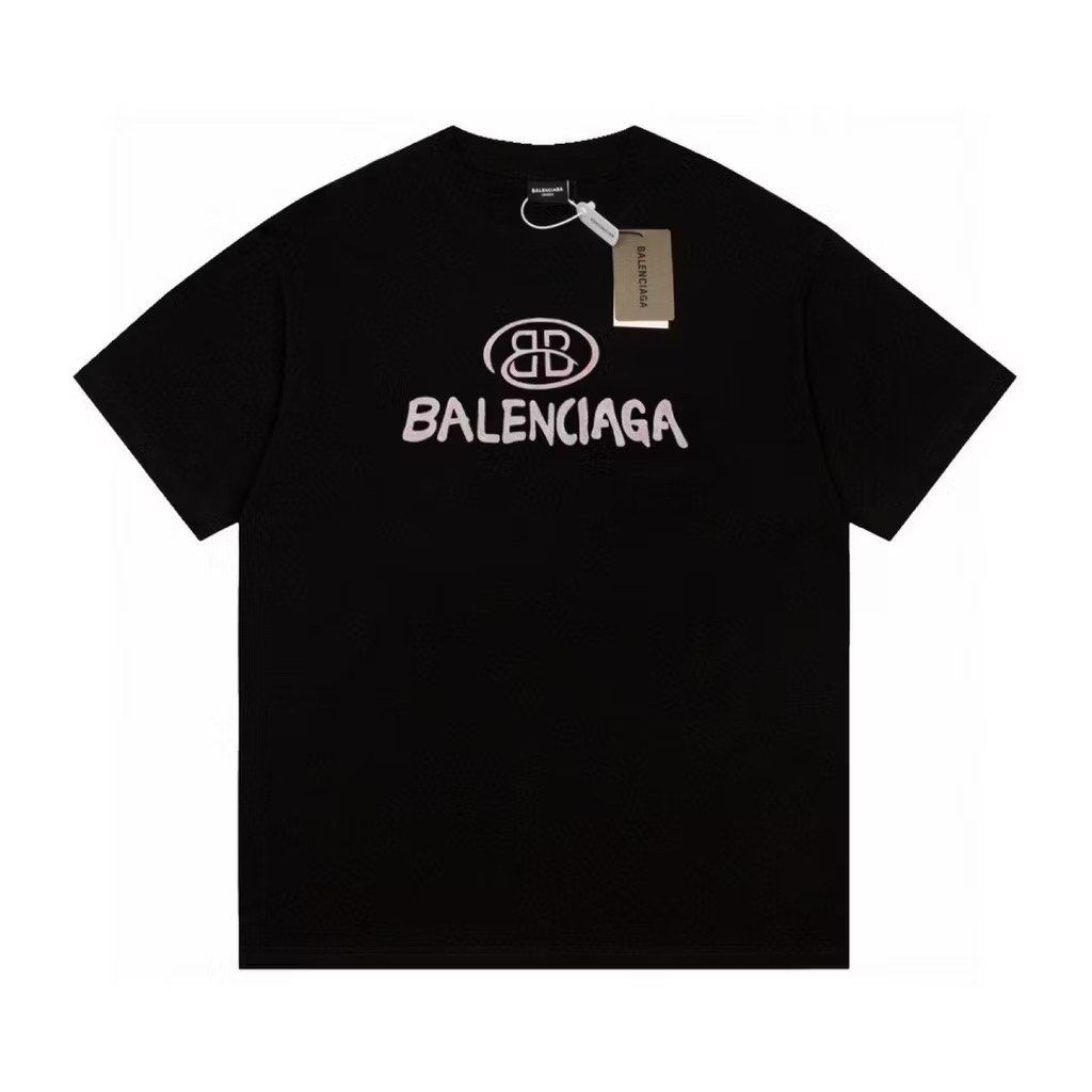 Balenciaga basic logo tee Men s Fashion Tops Sets Tshirts Polo Shirts on Carousell
