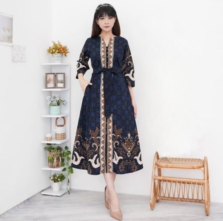 Style dress batik modern outlet
