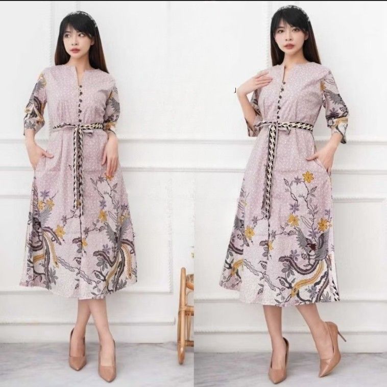 Batik long dress modern hot sale