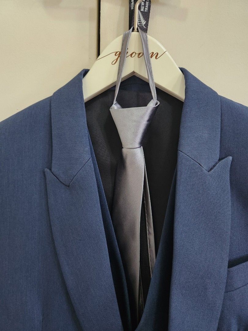 Blue Coat with Vest Armani Fabric (Category: Coats, Jackets and Outerwear) located in Quezon City. Submitted by bea_beee (Listing ID 1335638499, Image 2). Description: Men's Coat with vest (free necktie) -Armani Fabric -Needs stitching lang sa inner lining (arms) but all in all still in very good condition -Fits XS-S Body frame Shoulder length- 14.5 inches Arm length- 21.5 inches Body length- 23.5 in.
